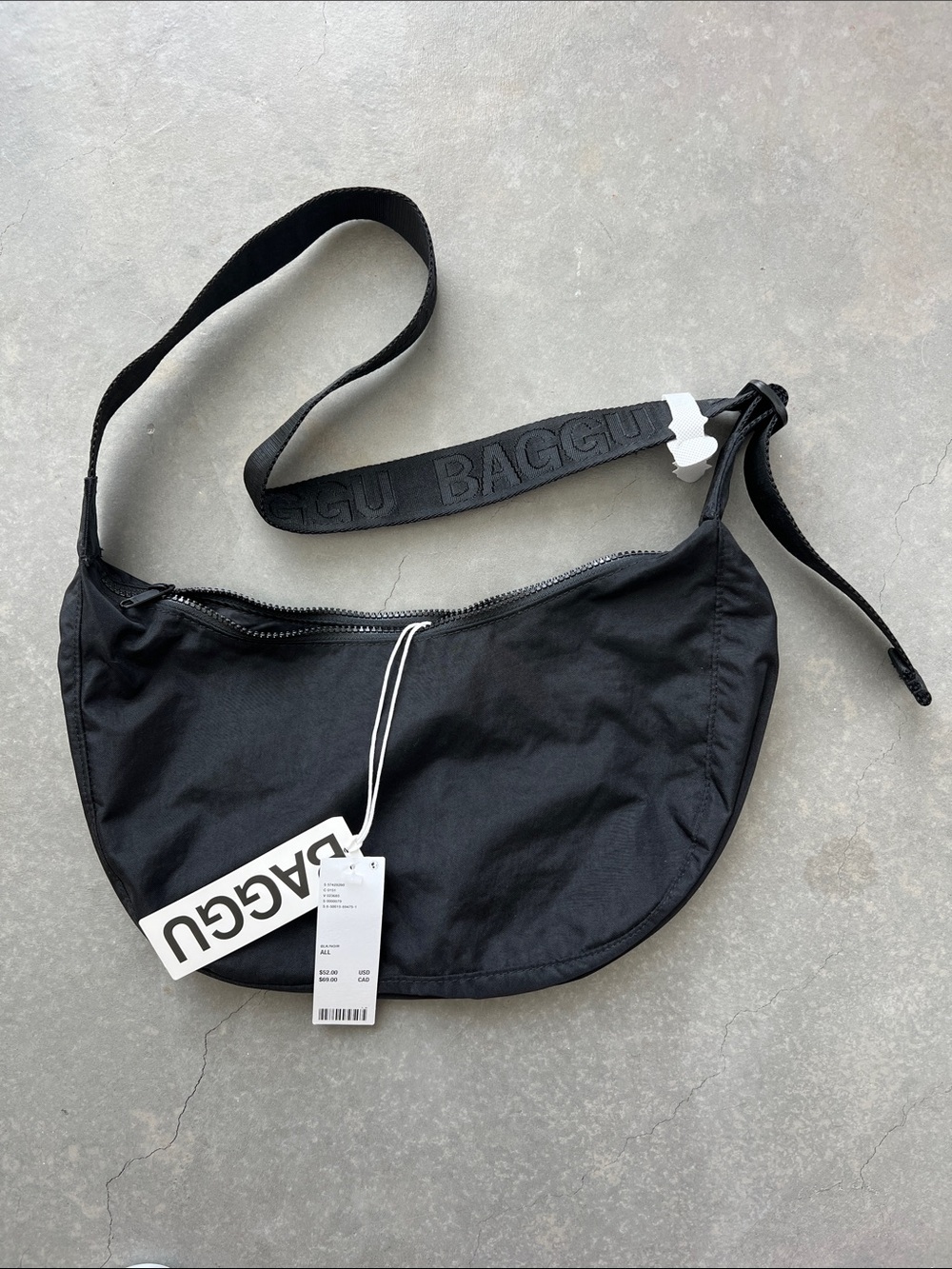 BAGGU Black medium Crescent bag